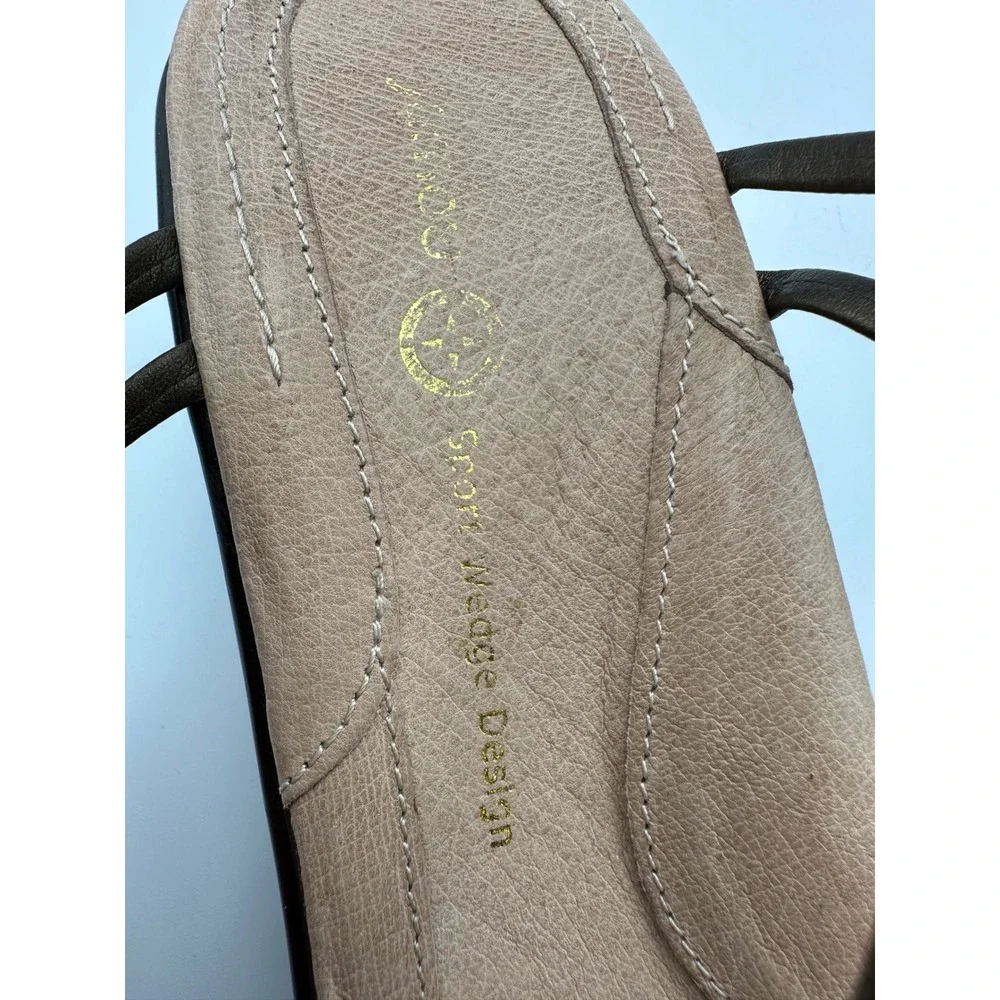 Jambu Linda Wedge Sandals Womens 9M Bronze Braided Strappy Sport Shoes